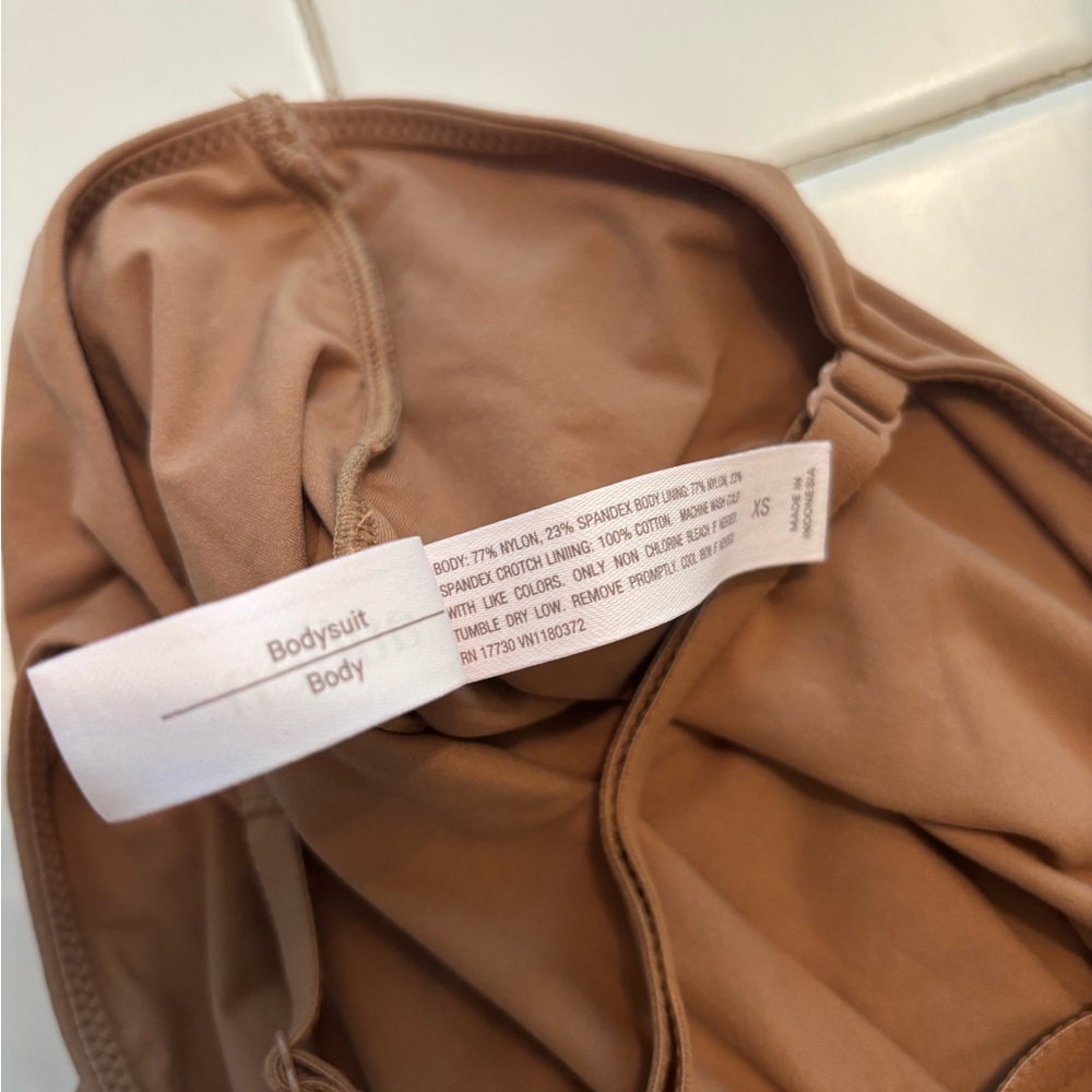 Auden brown spaghetti thong Bodysuit size xs formal classic sexy intimate body - Picture 4 of 7